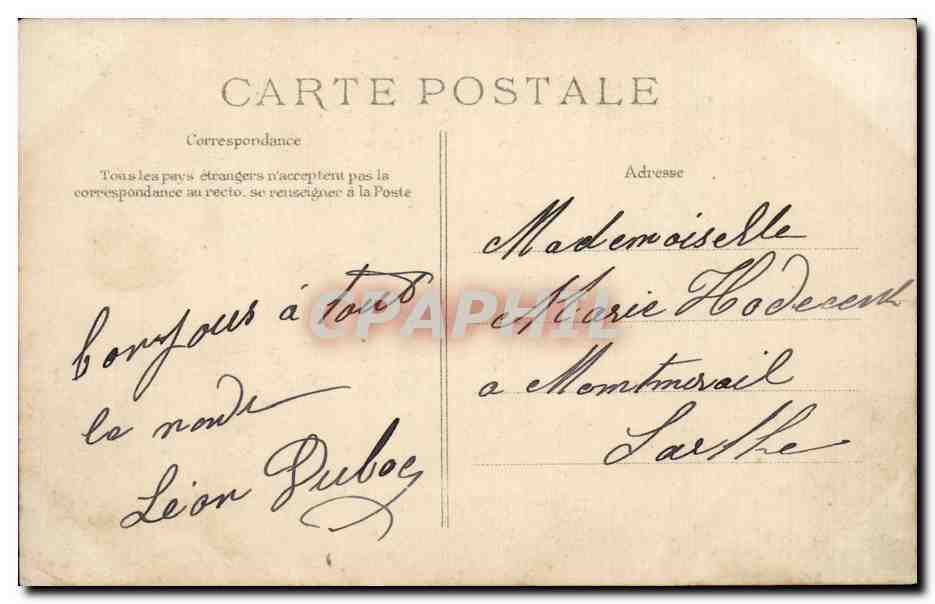 CPA Grande semaine d'aviation Van den Born Appareil brise a Rouen  — Rückseite