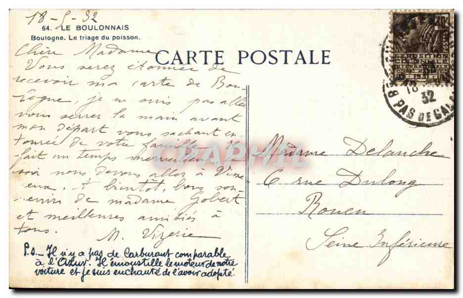 Boulogne-sur-Mer — triage du poisson — C.L. A. Deseille, n°64 — Reverso