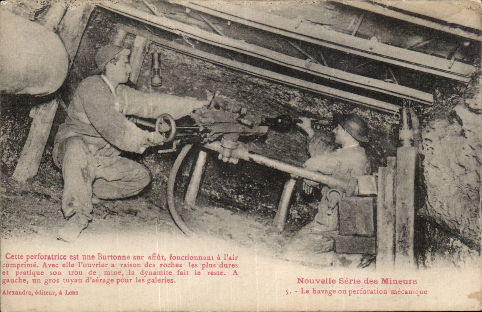 CPA Nouvelle serie des mineurs Le havage ou perforation mecanique 