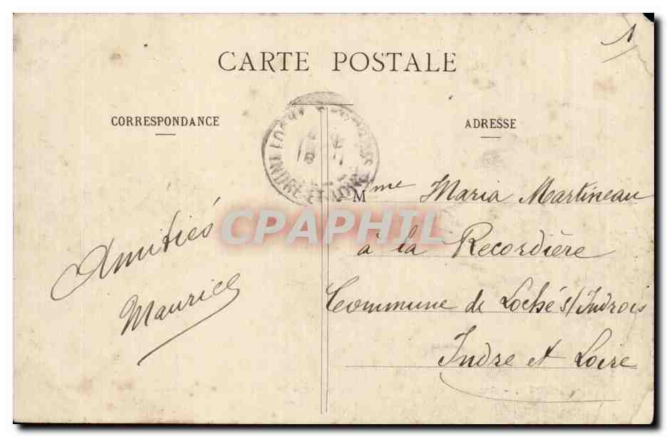 Antike Ansichtskarte Paris Avenue du Bois de Boulogne Depart du president de la Republique aux courses de Longchamp — Rückseite