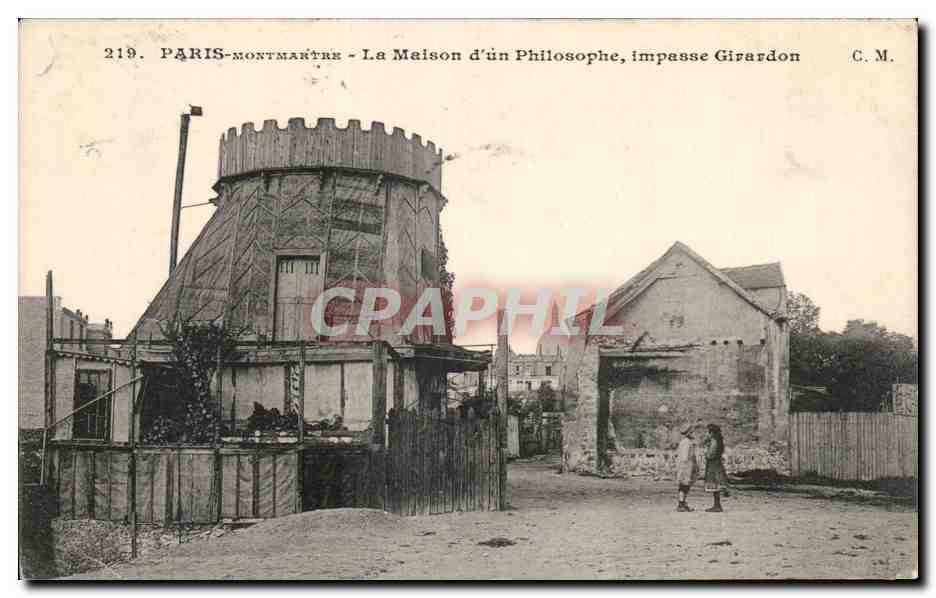 CPA Paris Montmartre La maison du philsophe impasse Girardon 