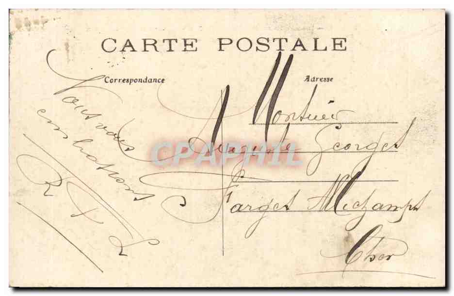 PARIS — Inundaciones de enero de 1910 — Almacenes generales Parc de Bercy C.M. — Reverso