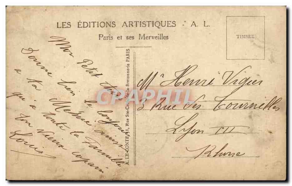CPA Paris Le Moulin Rouge  — Rückseite