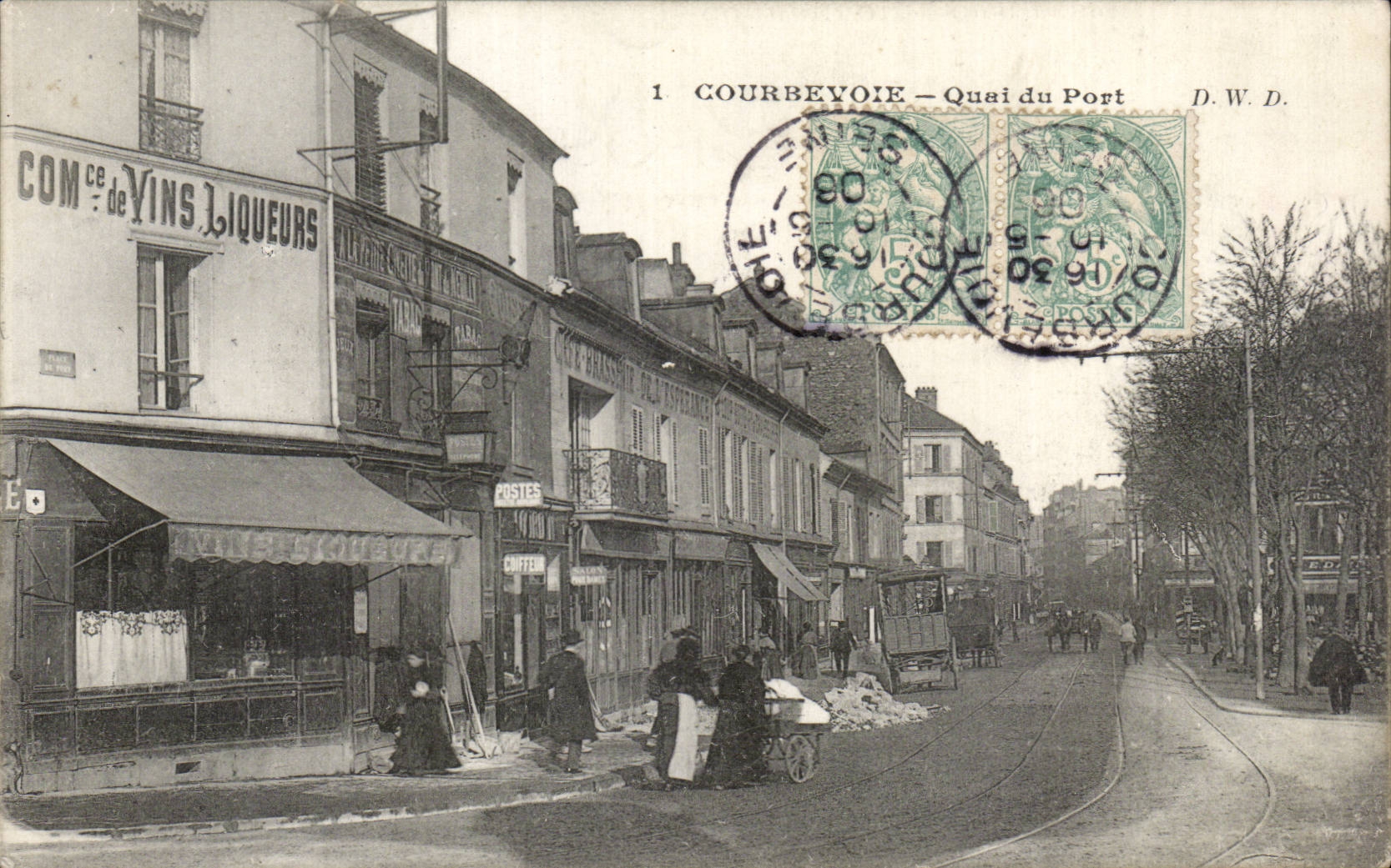 CPA Courbevoie Quai du port
