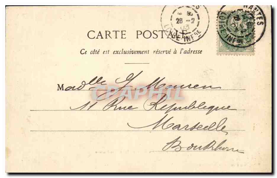 CPA Nantes La Loire au pont Haudaudine — Rückseite