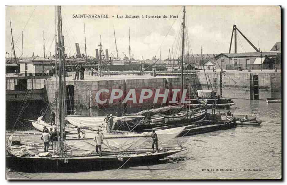 Saint-Nazaire — Les Écluses à l'entrée du Port — Collection G. F. D. de Nantes, n°2