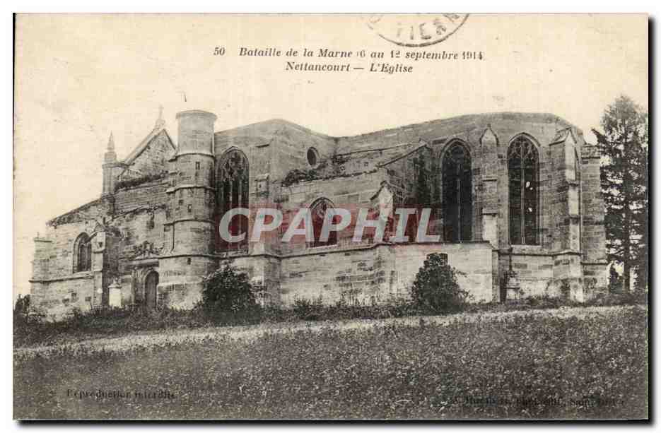 Nettancourt — L'Église — Bataille de la Marne 6 au 12 septembre 1914