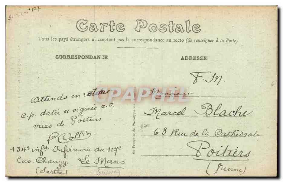 Le Mans — Maison de la Reine Bérengère — Édition N G — Verso