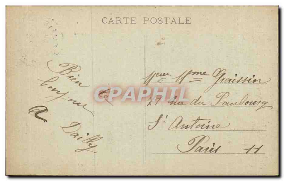 CPA Coudrecieux Chateau de la pierre — Rückseite