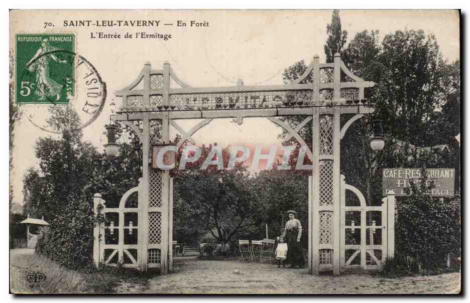 CPA Saint Leu Taverny En foret L'entree de l'ermitage