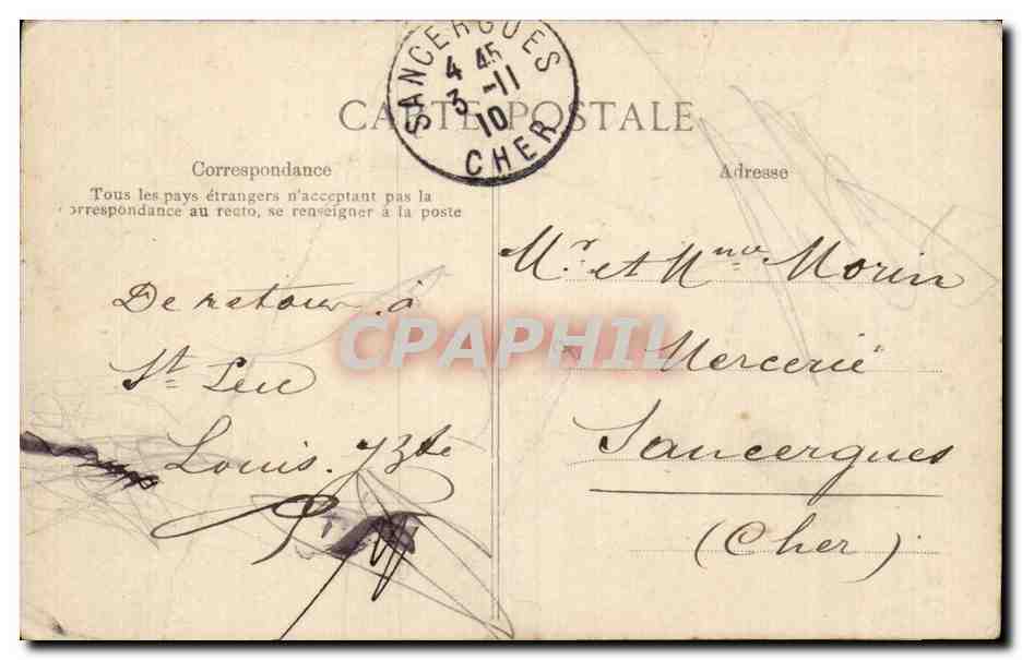 CPA Saint Leu Taverny En foret L'entree de l'ermitage — Back