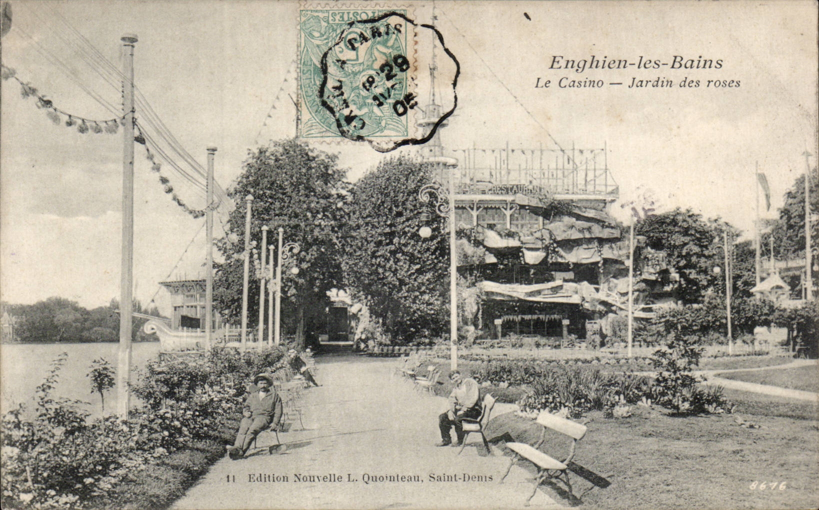 Enghien-les-Bains — Le Casino — Jardin des roses — Edition Nouvelle L. Quointeau, Saint-Denis n°11