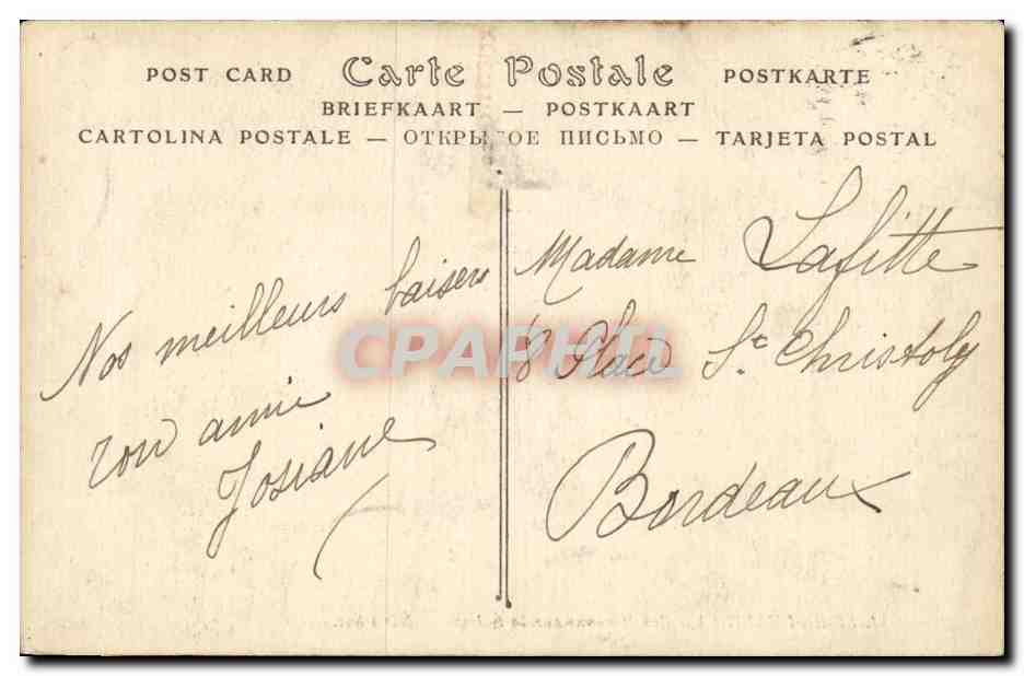 CPA Salies de Bearn Vieilles maisons sur la Saleys — Rückseite