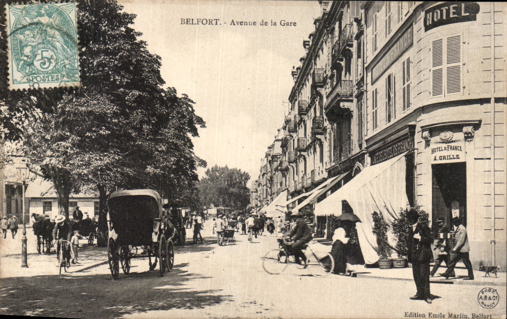 CPA Belfort Avenue de la gare