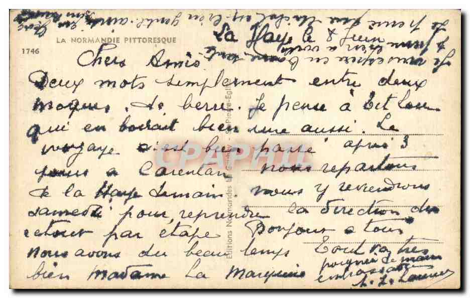 CPA Folklore costume Ah la mode Normandie — Verso