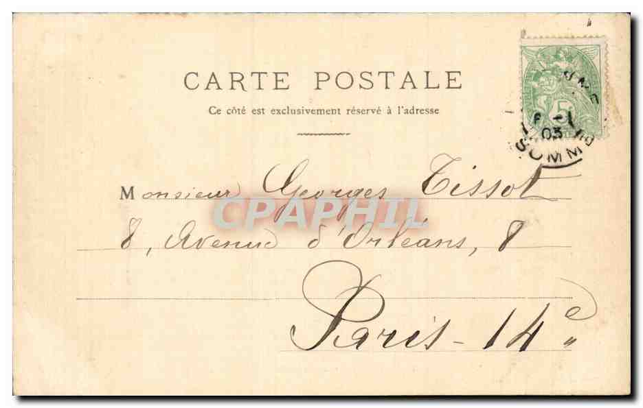 CPA Peronne Pont de la porte St Nicolas — Rückseite