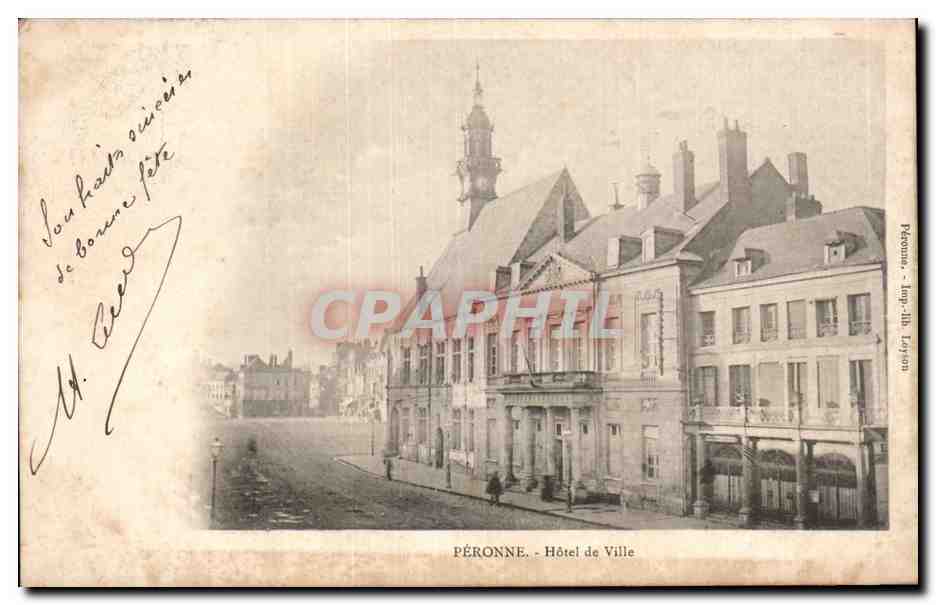 CPA Peronne Hotel de ville