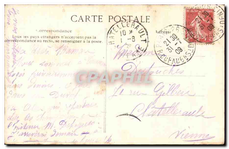 CPA Paris Gare du Nord — Verso
