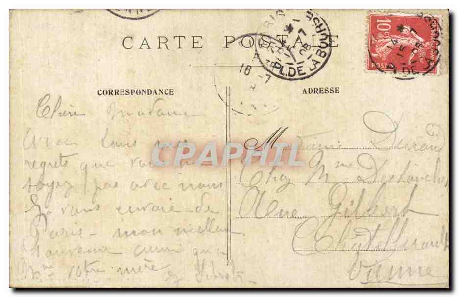Paris — La Place de l'Opéra — éditeur non identifié, n° de série non visible — Verso