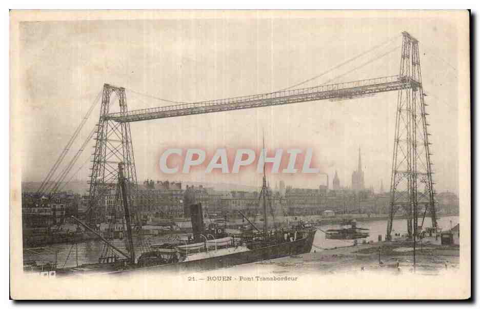 CPA Rouen Pont transbordeur 