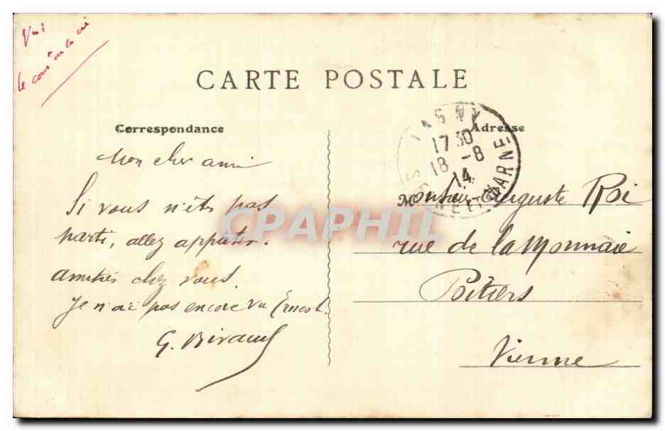 CPA Environs de Lagny Noisiel Bords de Marne  — Rückseite