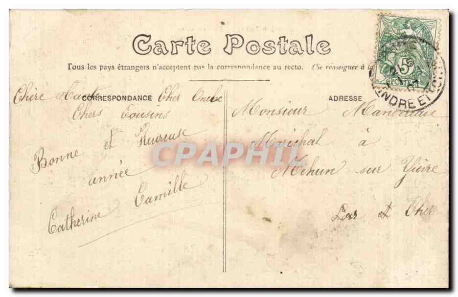 CPA Tours La Tranchee — Rückseite