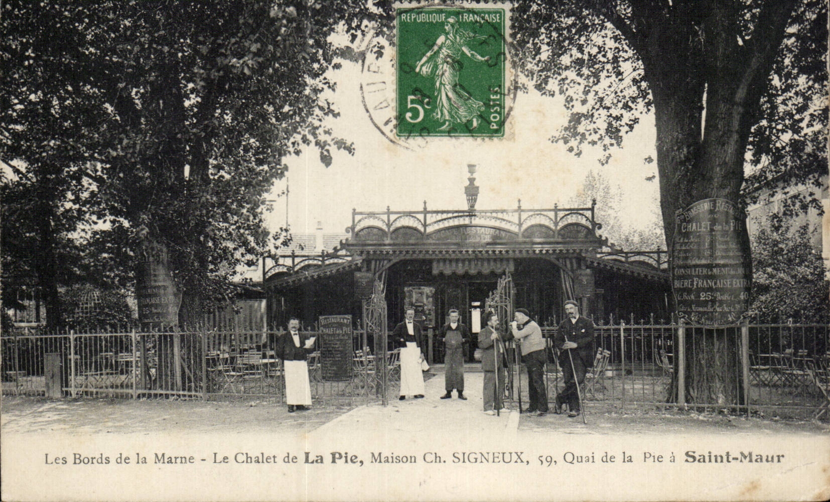 CPA Les bords de la Maur Le chalet de la Pie Maison Signeux Saint Maur 