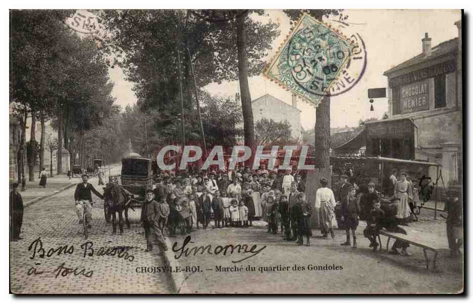 CPA Choisy le Roi Marche du quartier des Gondoles 