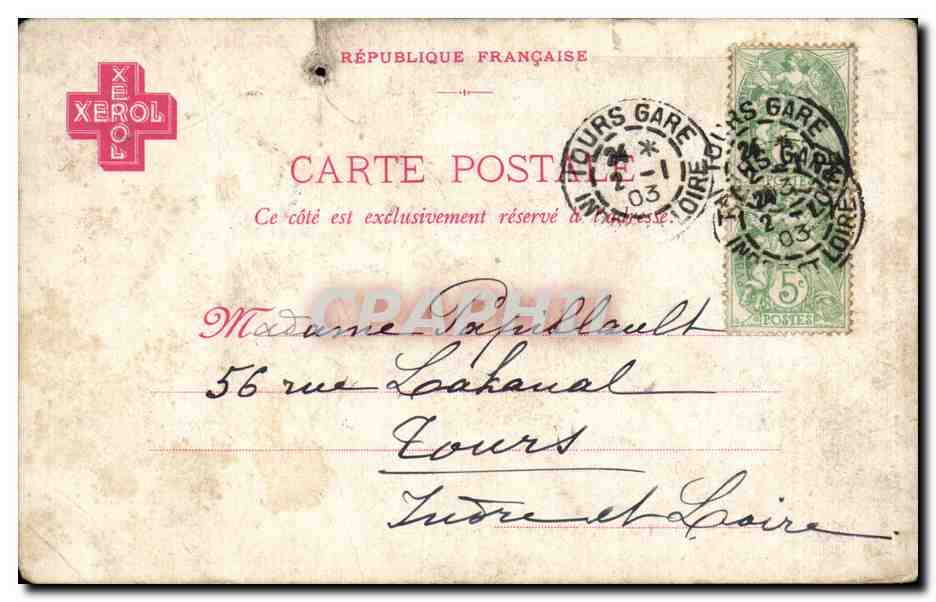 La Rochelle, intérieur du port — Collection de la Parfumerie XEROL — éditeur XEROL, n° de série non visible — Verso