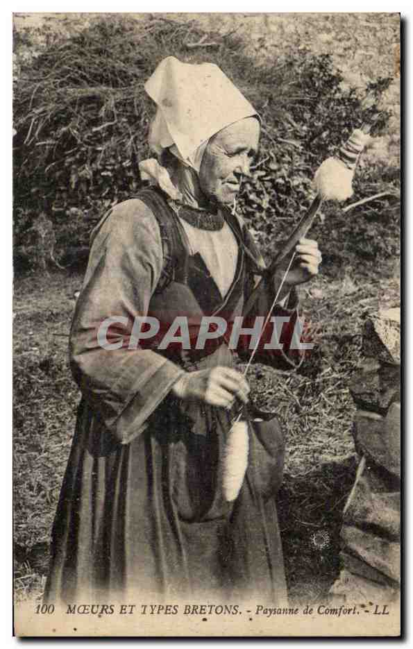 CPA Moeurs et types bretons Paysanne de Comfort Folklore