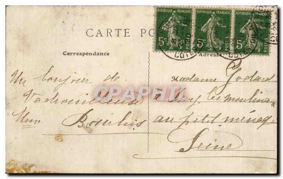 CPA Bretagne Costume d'Ille et Villaine Folklore — Verso