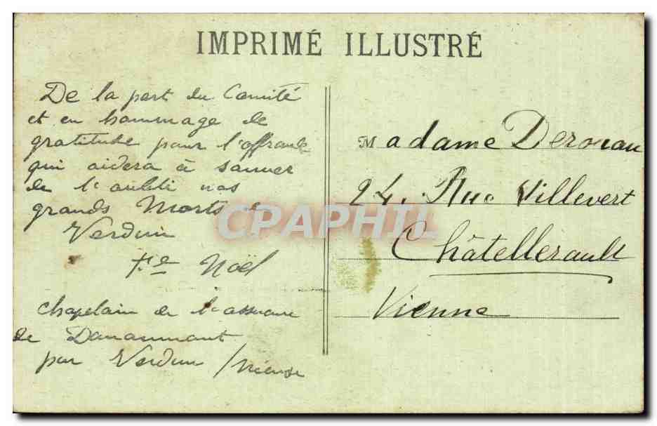CPA Verdun Debut de l'oeuvre de Douaumont en attendant le projet definitif Militaria — Rückseite