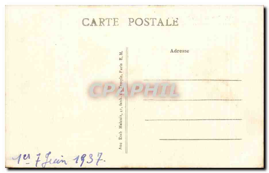 CPA Bois de Vincennes Lac et pecheurs — Verso