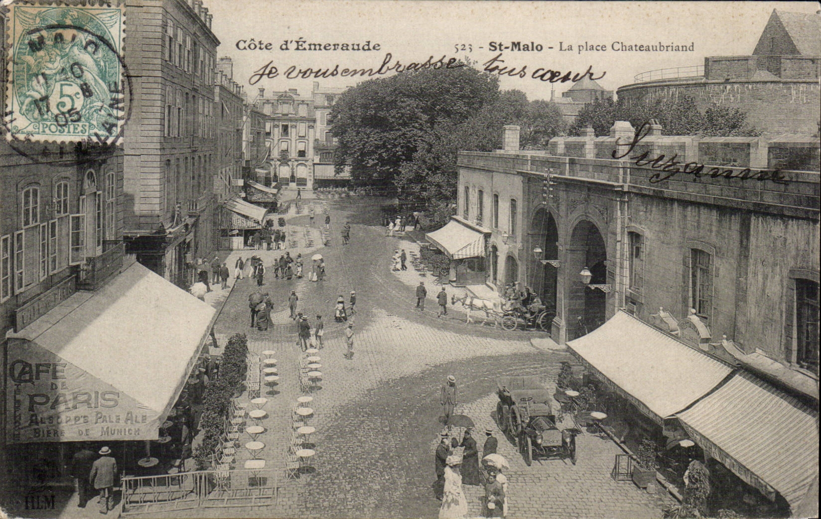 St-Malo - La place Chateaubriand — Côte d'Émeraude, n°523 — éditeur inconnu
