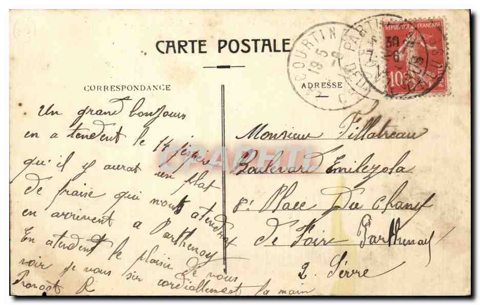 CPA Camp de la Courtine Artillerie et 2eme Brigade Militaria — Rückseite