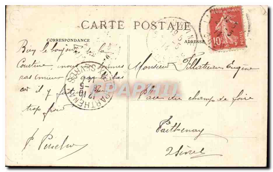 CPA Camp de la Courtine Vue generale de la 1ere brigade Militaria — Rückseite