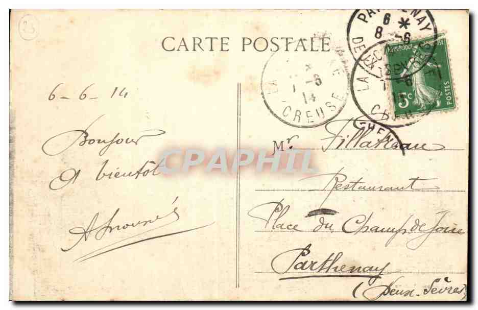 Camp de La COURTINE (Creuse) — Vue générale — J.L. 57bis — Reverso