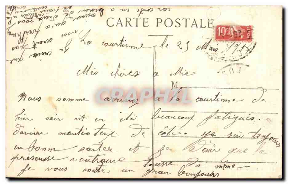 CPA Camp de la Courtine Vue generale Militaria — Rückseite