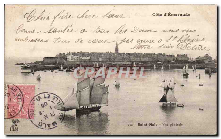 Saint-Malo - Vue générale — Côte d'Émeraude, éditeur HLM, n° 532
