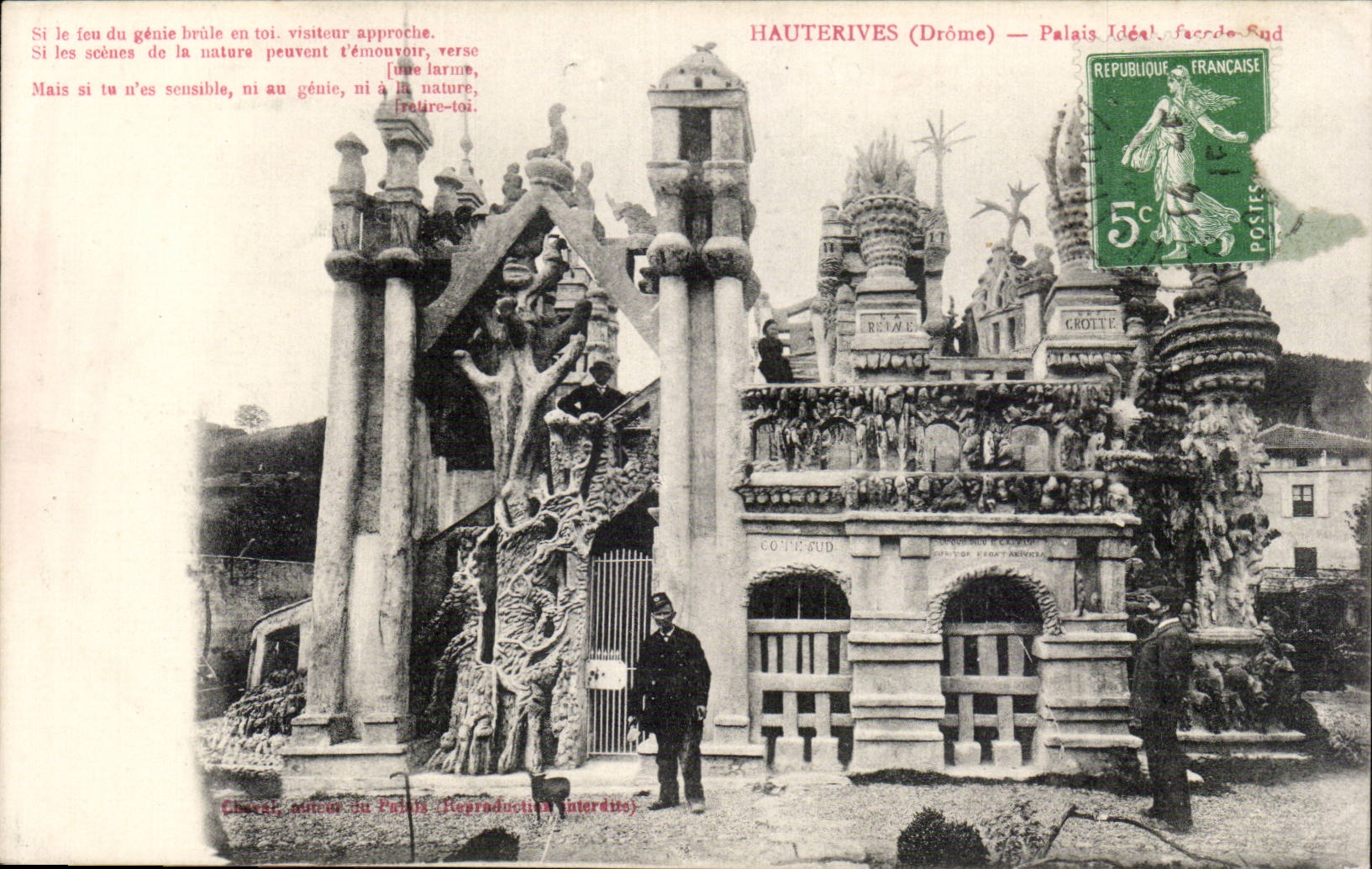 Haüterives (Drôme) — Palais Idéal, façade sud