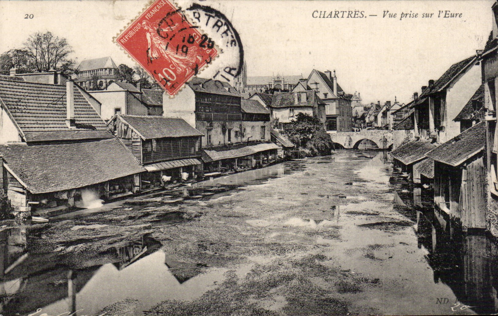 Chartres — Vue prise sur l'Eure — ND 20