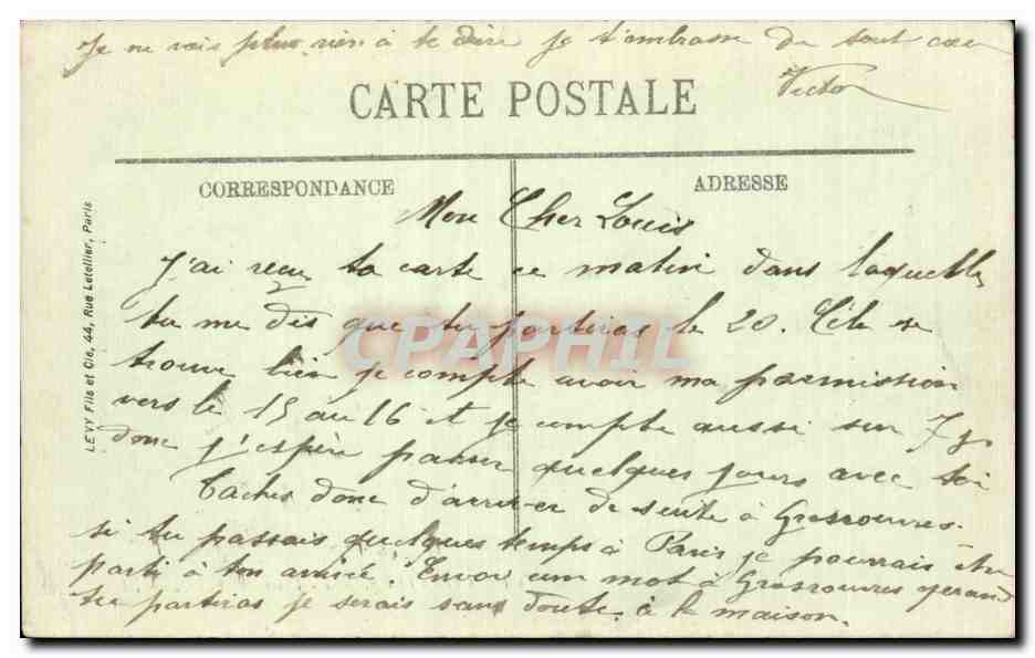 CPA Chartres La place des Epars — Verso