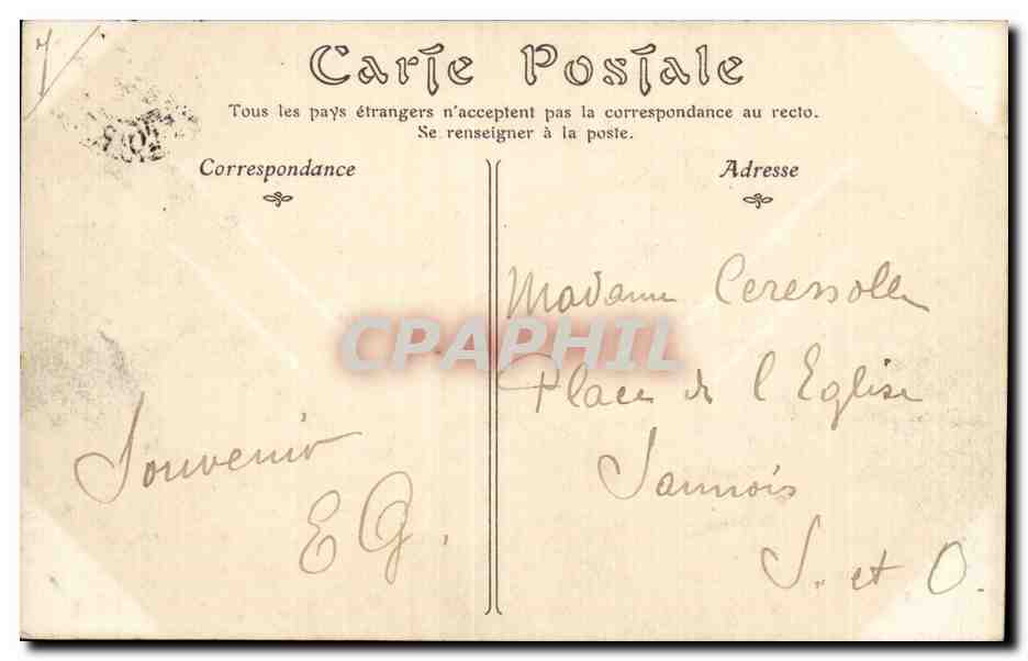 CPA Chartres Eglise Saint Andre cote Nord — Rückseite
