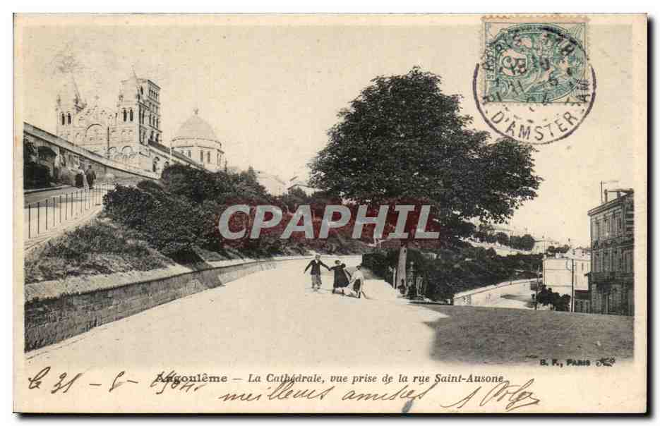 Argonlème — La Cathédrale, vue prise de la rue Saint-Ausons — B. F., Paris