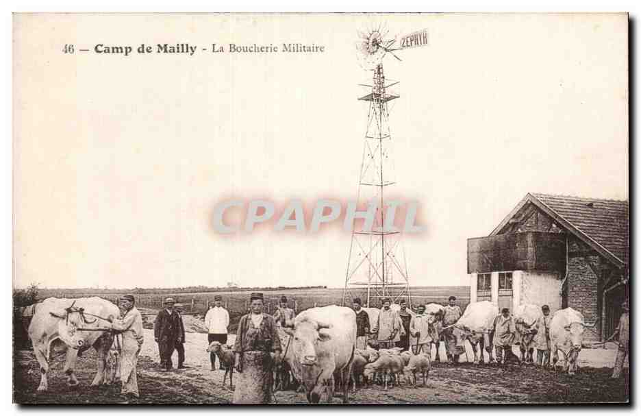 CPA Camp de Mailly La boucherie militaire Militaria 