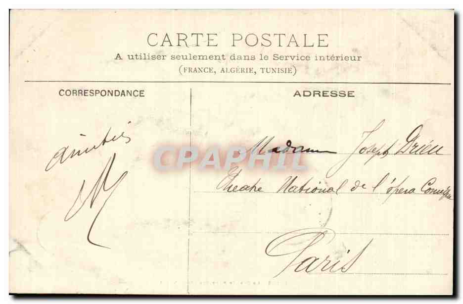 CPA Reims La grande allee des promenades — Rückseite