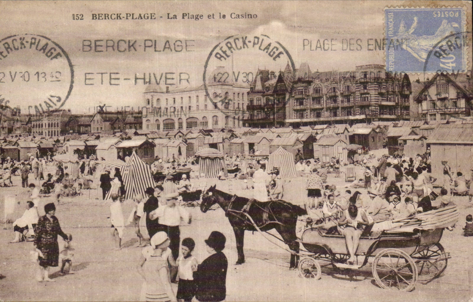 CPA Berck Plage La plage et le casino