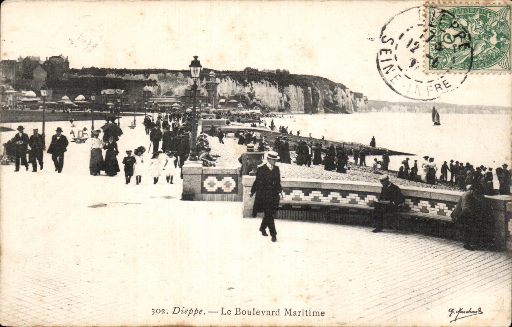 CPA Dieppe Le boulevard maritime