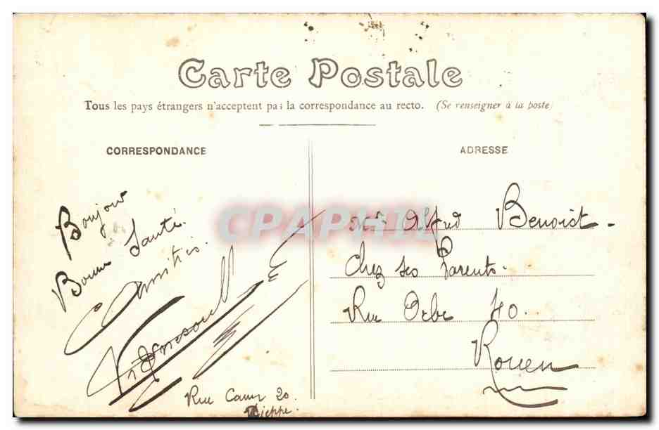 CPA Dieppe Le boulevard maritime — Rückseite
