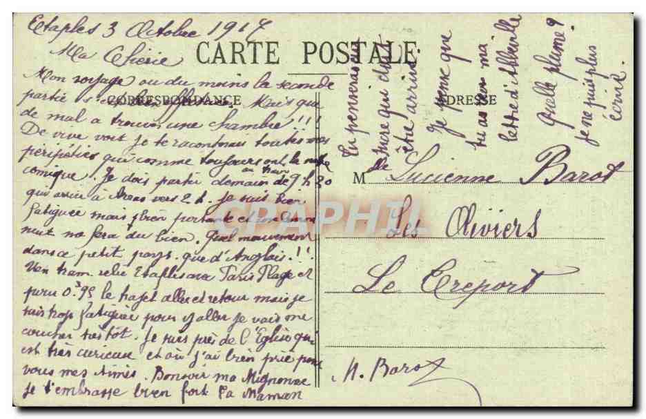 CPA Etaples sur Mer La toilette de la Matelotte — Back